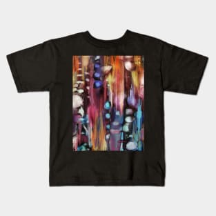 Colorful Digital Abstract with Lighted Bubbles (Jean B. Fitzgerald) Kids T-Shirt